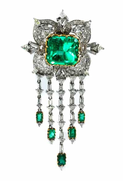 Detailabbildung: Smaragd-Diamantbrosche von Van Cleef & Arpels