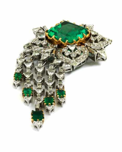 Detailabbildung: Smaragd-Diamantbrosche von Van Cleef & Arpels