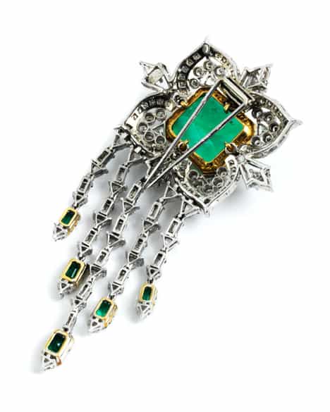 Detailabbildung: Smaragd-Diamantbrosche von Van Cleef & Arpels