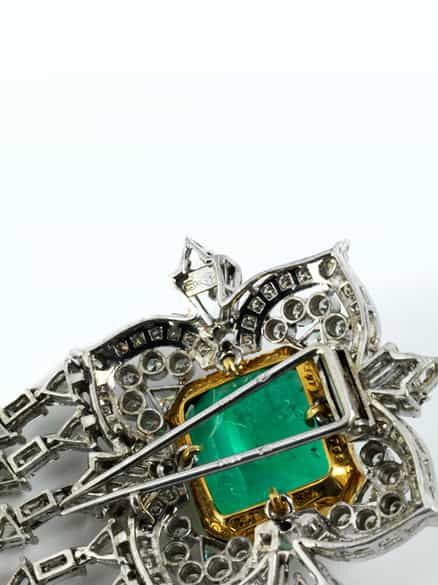 Detailabbildung: Smaragd-Diamantbrosche von Van Cleef & Arpels