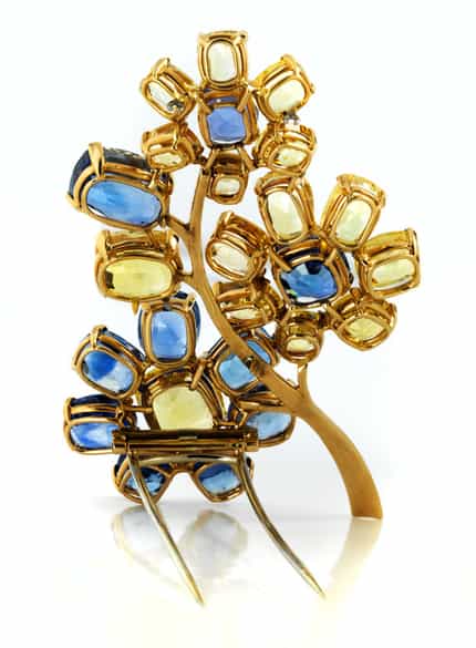 Detailabbildung: Prächtiges gelb-blaues Saphir-Set