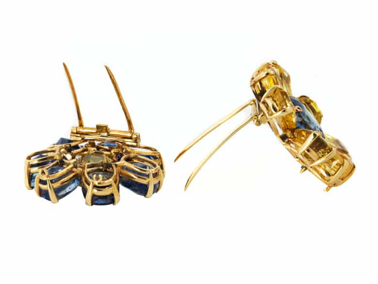 Detailabbildung: Prächtiges gelb-blaues Saphir-Set