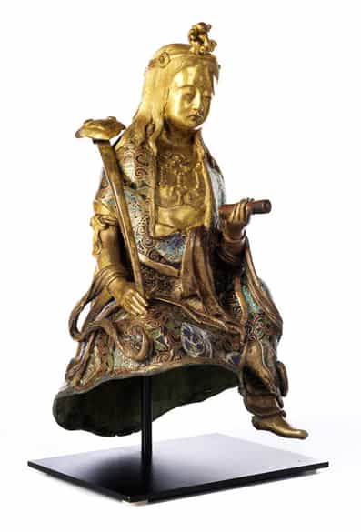 Detailabbildung: † Bronzefigur Guanyin