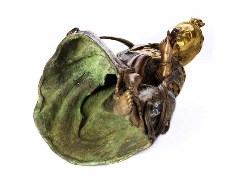 Detailabbildung: † Bronzefigur Guanyin