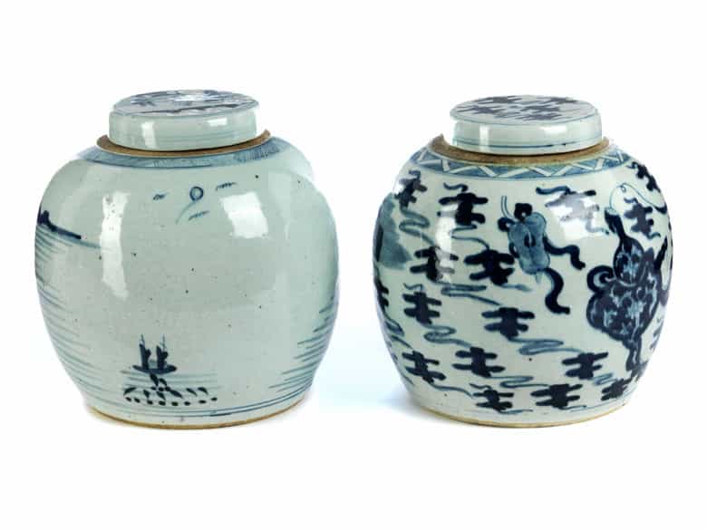 Detailabbildung: Paar Ingwertöpfe mit Deckel