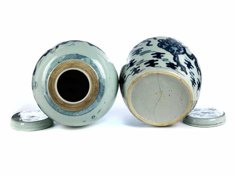 Detailabbildung: Paar Ingwertöpfe mit Deckel