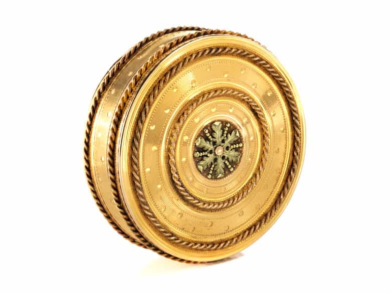 Detailabbildung: Elegante runde Gold-Tabatière