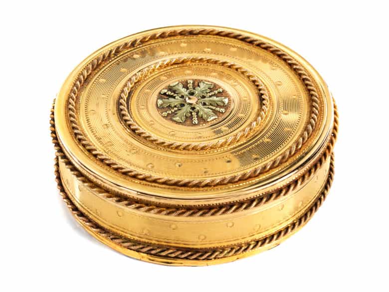 Detailabbildung: Elegante runde Gold-Tabatière