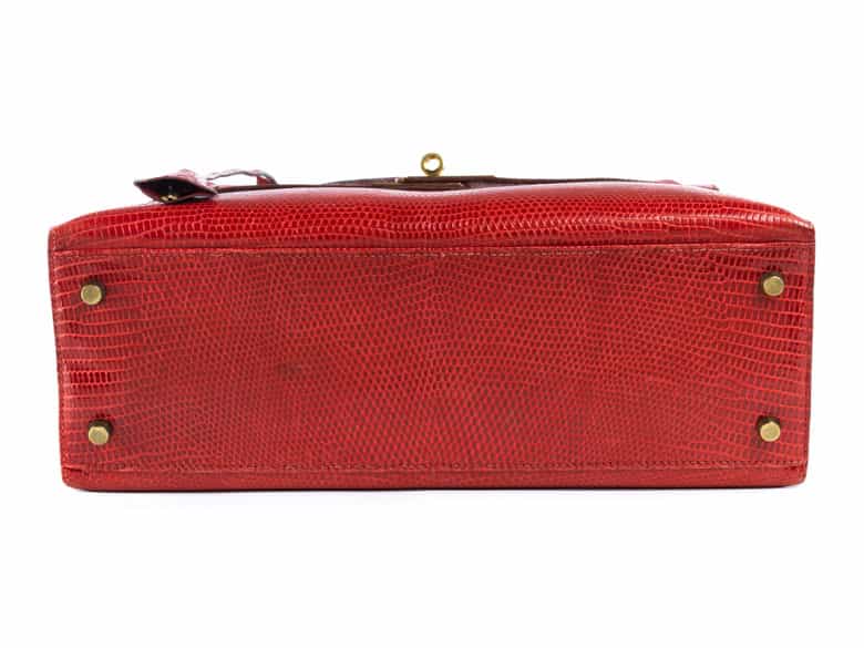 Detailabbildung: Hermès Kelly Bag Echse „Rouge“