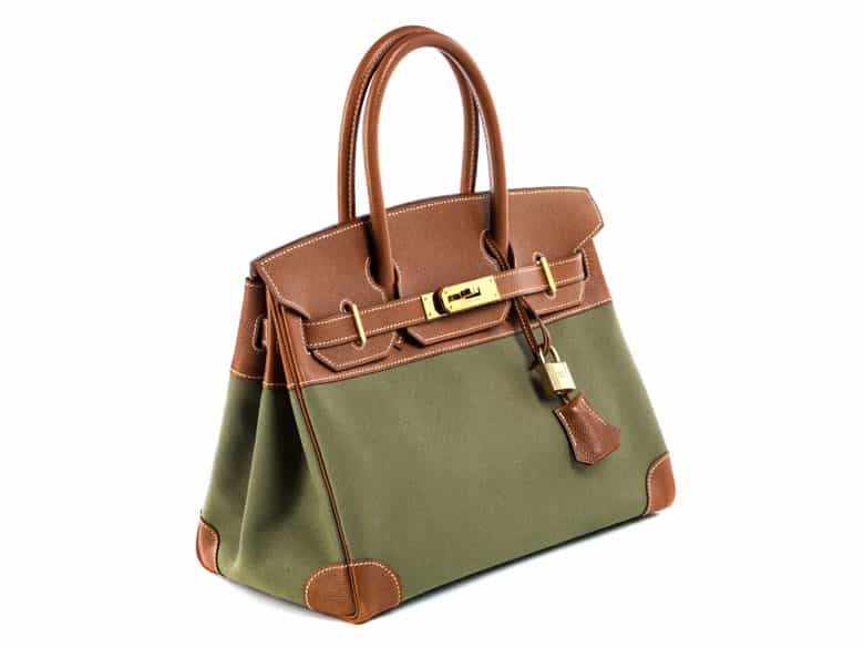 Detailabbildung: Hermès Birkin Bag „Canvas and Leather“