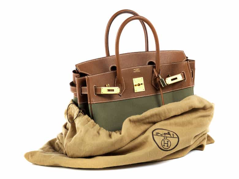Detailabbildung: Hermès Birkin Bag „Canvas and Leather“