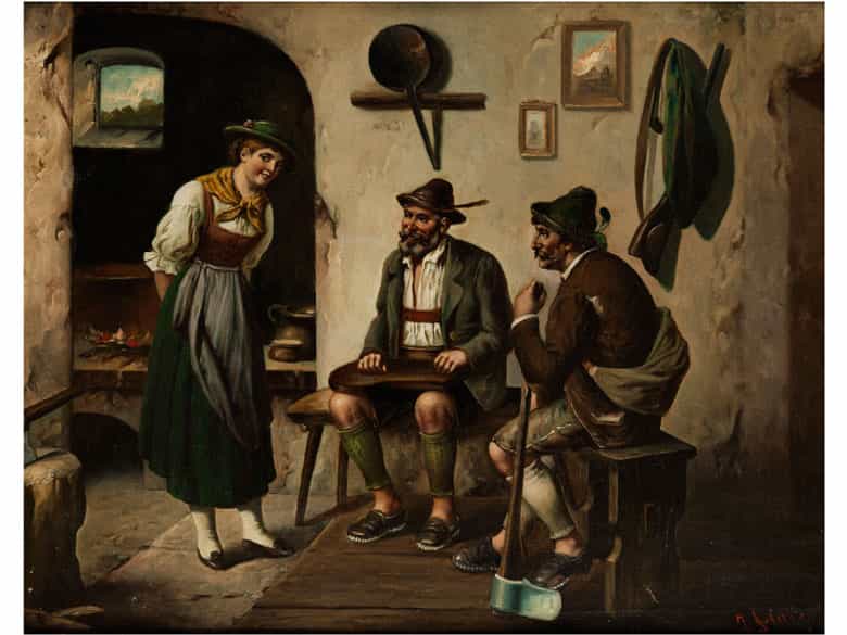Detailabbildung: J. Arlet, Maler des 19. Jahrhunderts