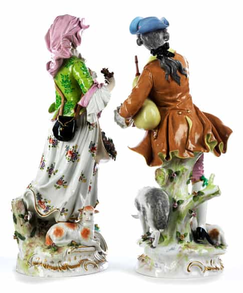 Detailabbildung: Paar große Porzellanfiguren