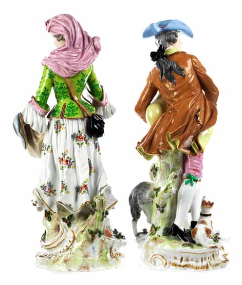 Detailabbildung: Paar große Porzellanfiguren