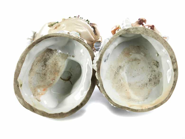 Detailabbildung: Paar große Porzellanfiguren