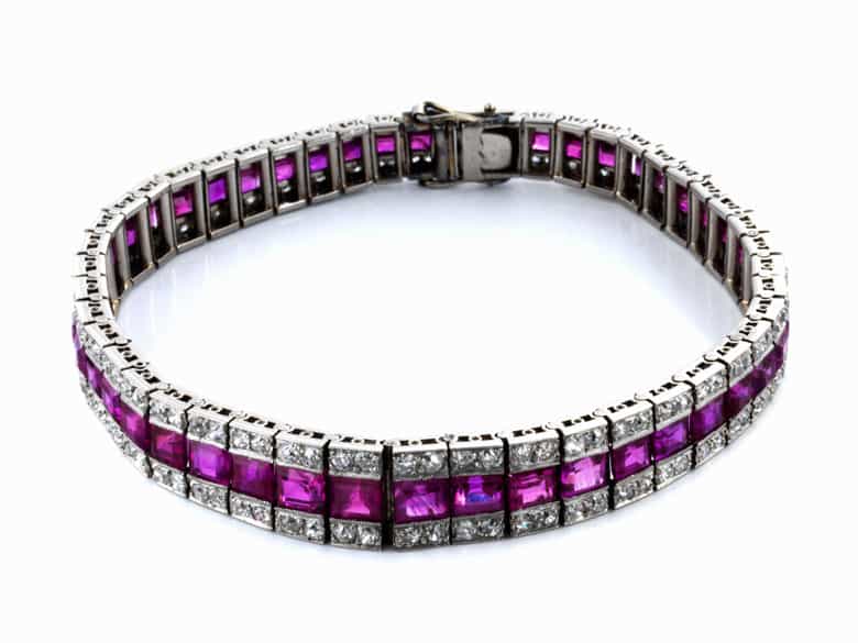 Detailabbildung: Rubin-Diamantarmband