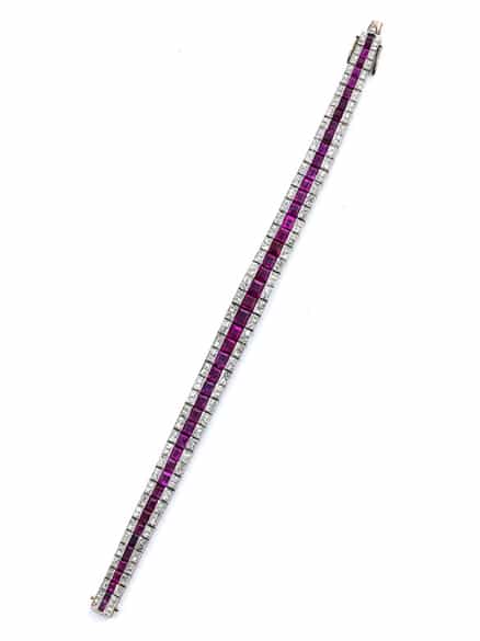 Detailabbildung: Rubin-Diamantarmband