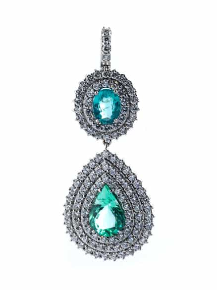 Detailabbildung: Paraiba-Turmalin-Diamantanhänger