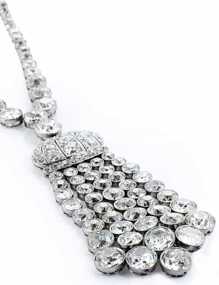 Detailabbildung: Antikes Diamantquastencollier