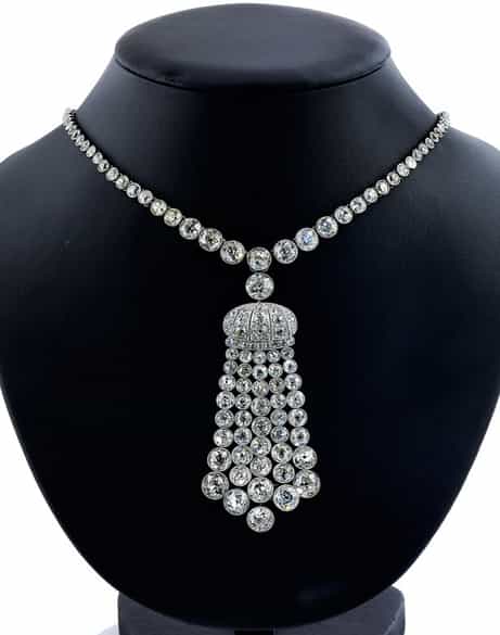 Detailabbildung: Antikes Diamantquastencollier