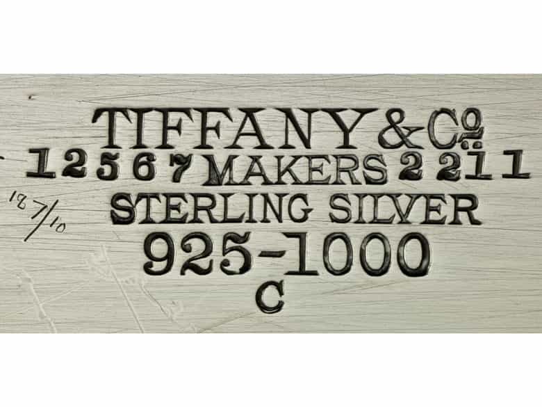Detailabbildung: Großes silbernes Tiffany Service
