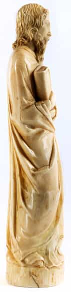 Detailabbildung: Elfenbeinfigur des Heiligen Petrus