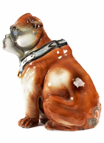 Detailabbildung: Jardinière in Form einer französischen Bulldogge