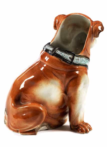 Detailabbildung: Jardinière in Form einer französischen Bulldogge