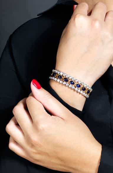 Detailabbildung: Saphir-Brillantarmband