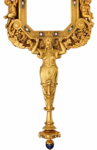 Detailabbildung: Seltener Handspiegel aus Gold