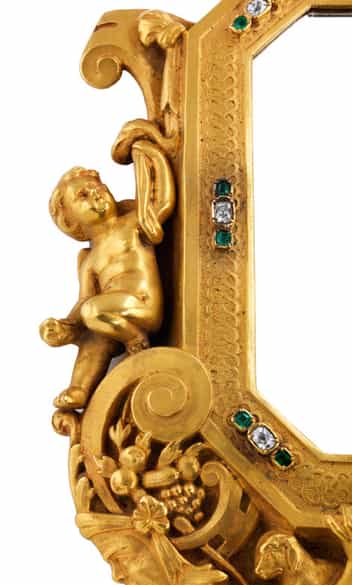 Detailabbildung: Seltener Handspiegel aus Gold