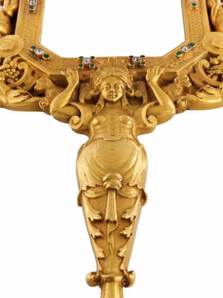 Detailabbildung: Seltener Handspiegel aus Gold