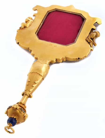 Detailabbildung: Seltener Handspiegel aus Gold