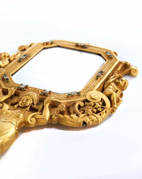 Detailabbildung: Seltener Handspiegel aus Gold