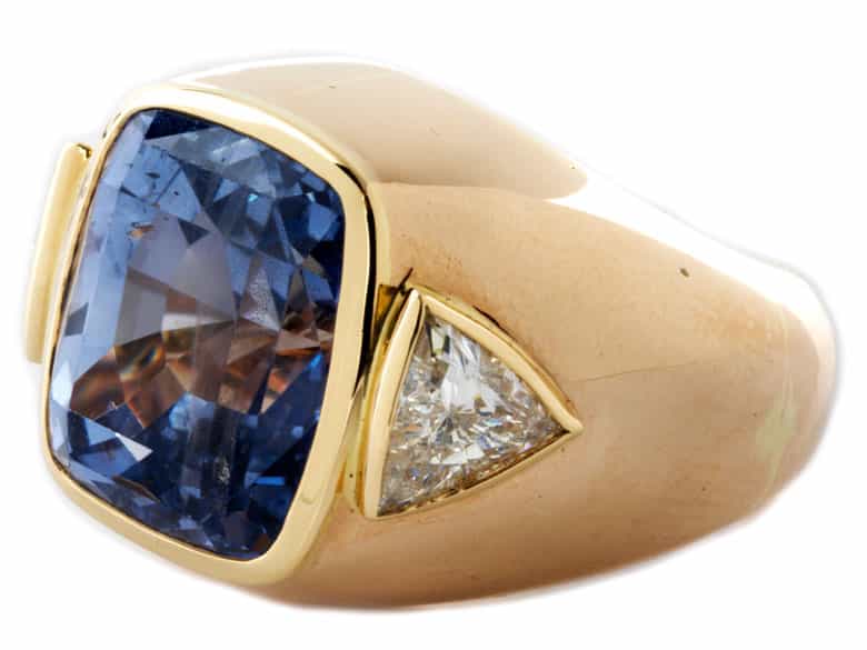 Detailabbildung: Saphir-Diamantring