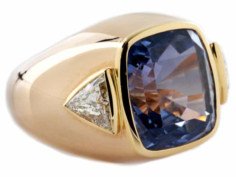 Detailabbildung: Saphir-Diamantring