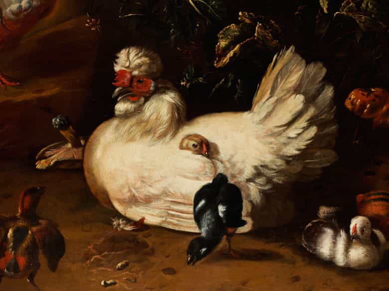 Detailabbildung: Melchior de Hondecoeter, 1636 Utrecht – 1695 Amsterdam, zug.