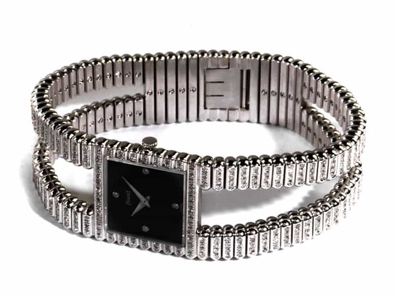 Detailabbildung: Damenuhr von PIAGET in Weißgold mit Brillanten