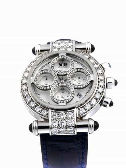 Detailabbildung: CHOPARD-Chronograph „IMPERIALE” in Weißgold mit Brillanten