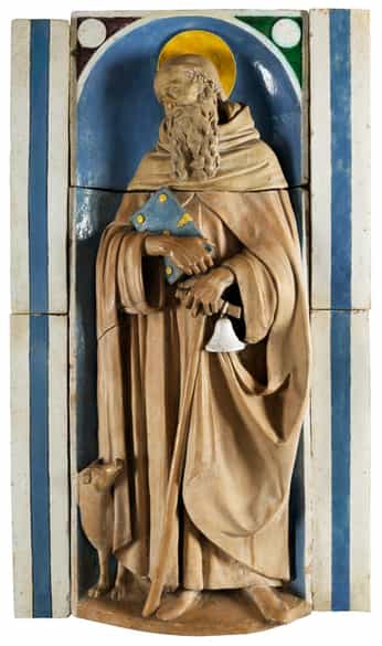 Detailabbildung: Musealer Majolika-Altar von Andrea Della Robbia, 1435 - 1525