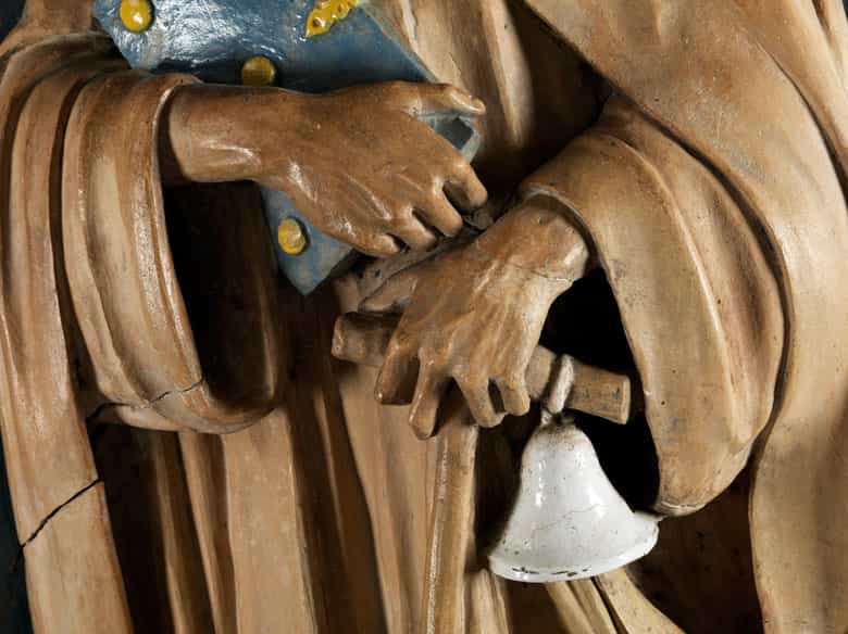 Detailabbildung: Musealer Majolika-Altar von Andrea Della Robbia, 1435 - 1525