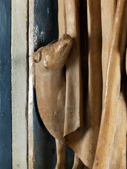 Detailabbildung: Musealer Majolika-Altar von Andrea Della Robbia, 1435 - 1525