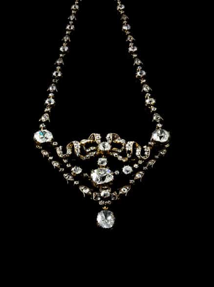Detailabbildung: Seltenes antikes Diamantcollier
