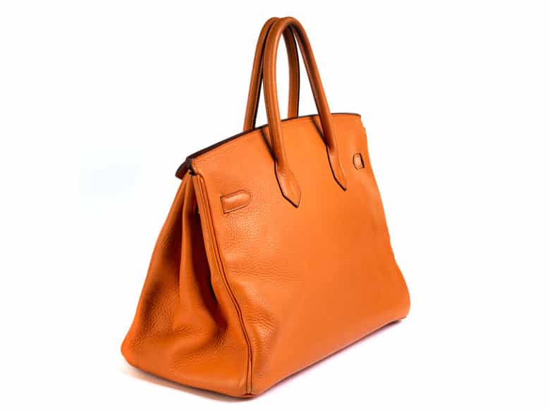 Detailabbildung: Hermès Birkin-Bag 35 cm „Orange“