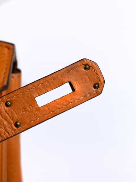 Detailabbildung: Hermès Birkin-Bag 35 cm „Orange“
