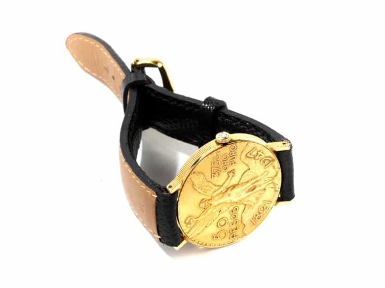 Detailabbildung: Münzuhr von CORUM (50 mex. Pesos)