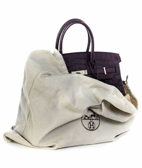 Detailabbildung: Hermès Birkin 35 cm Kroko „Amethyste“