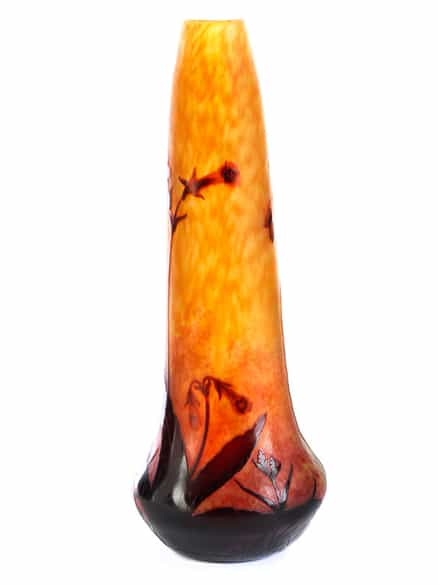 Detailabbildung: Große Vase mit Blütendekor, signiert „Daum“