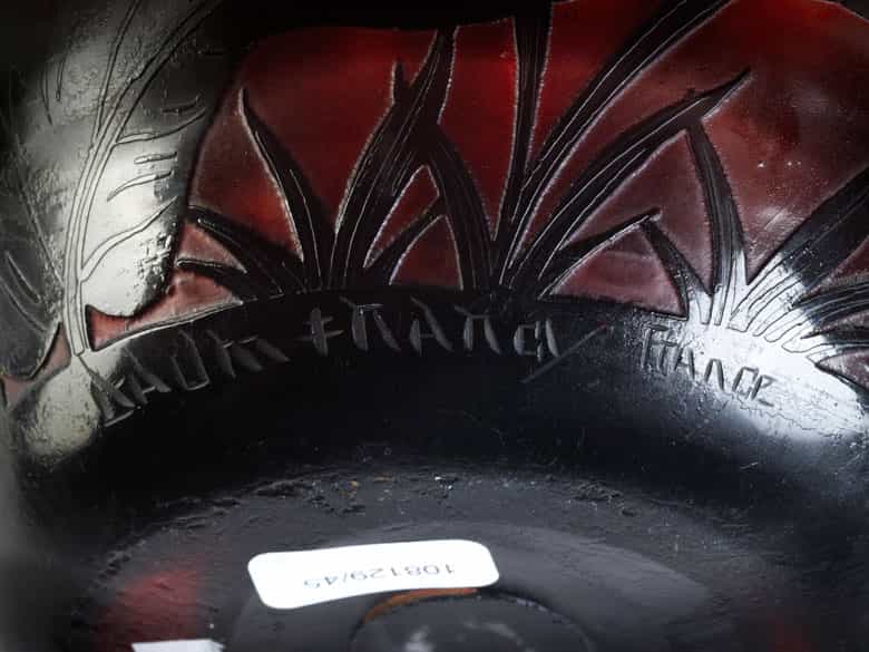 Detailabbildung: Große Vase mit Blütendekor, signiert „Daum“