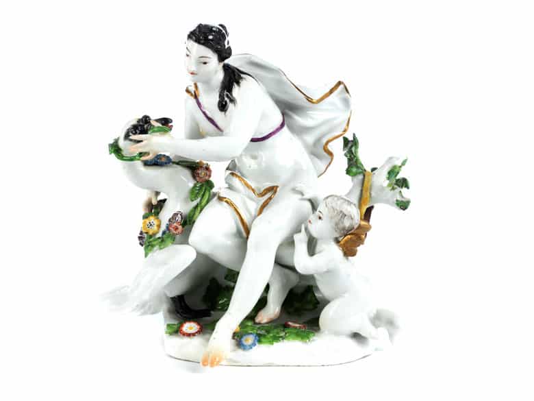 Detailabbildung: Meissener Porzellanfigurengruppe